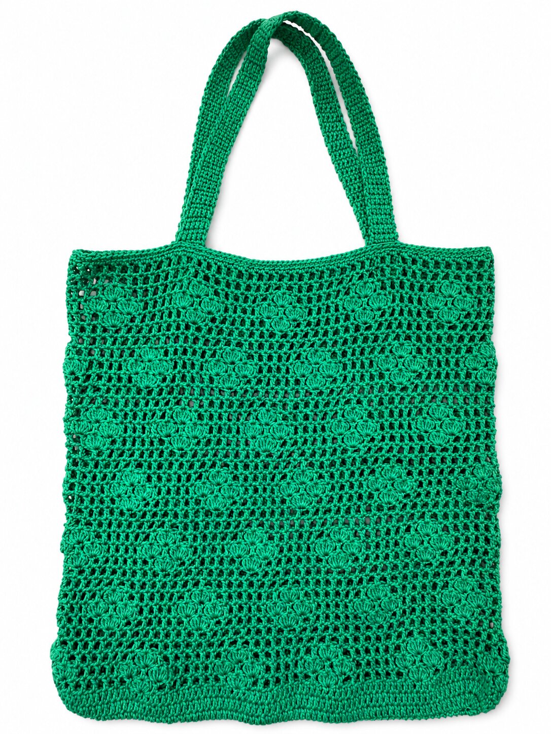 Blush Bloom Crochet Tote Bag | Handmade Cotton Market Tote