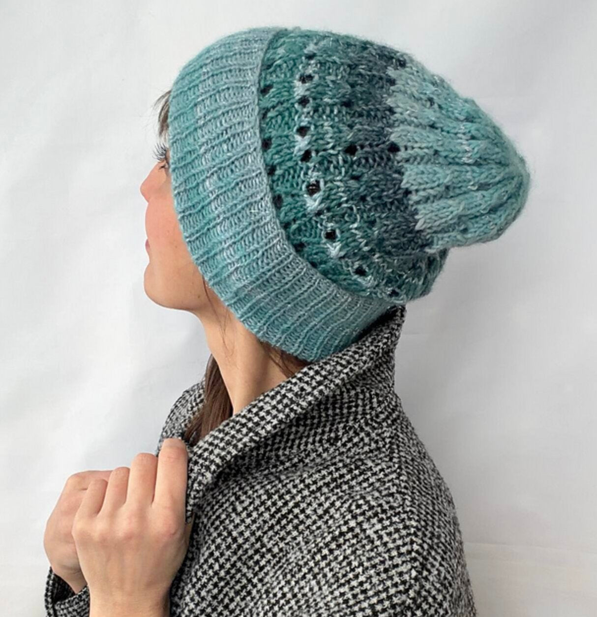 🧶 Icicle Drift Hat Knitting Pattern PDF – Modern Winter Beanie Tutorial