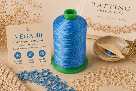 🌿 Arianna Vega 40 Italian Polyester Thread for Tatting (Frivolité)