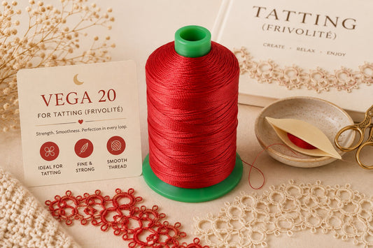 🌿 Arianna Vega 20 Italian Polyester Thread | Tatting & Frivolité Thread